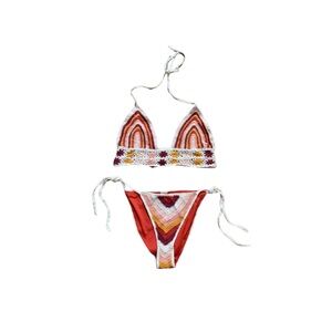 Forever 21 Crochet Two Piece Swimsuit